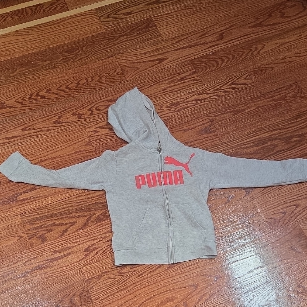 Puma Gray and Red Athletic Hoodie